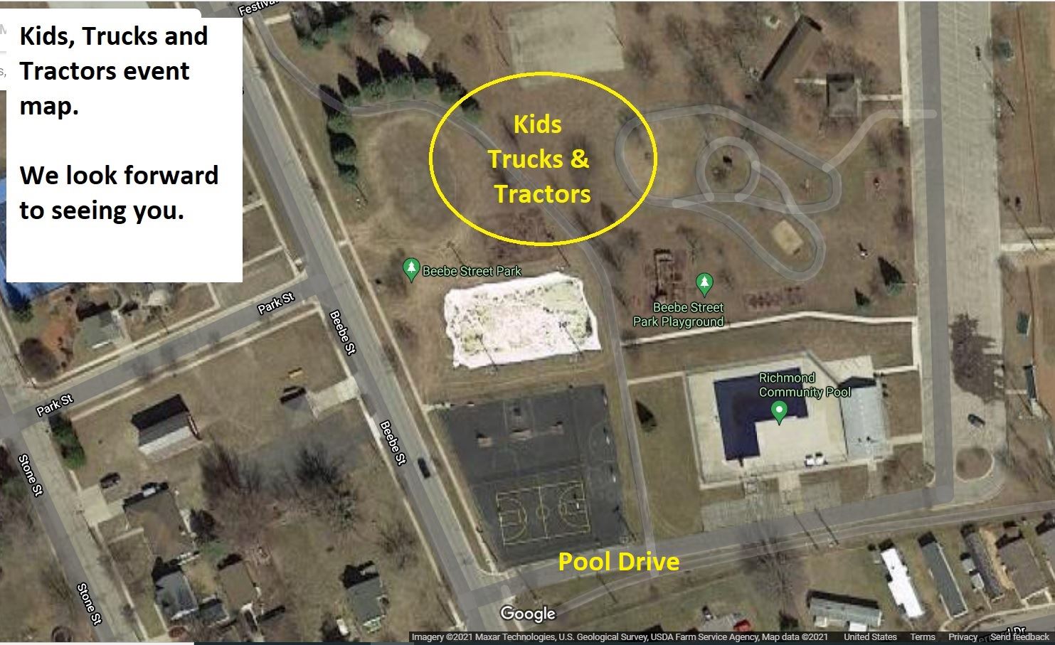 Touch A Truck Event Map