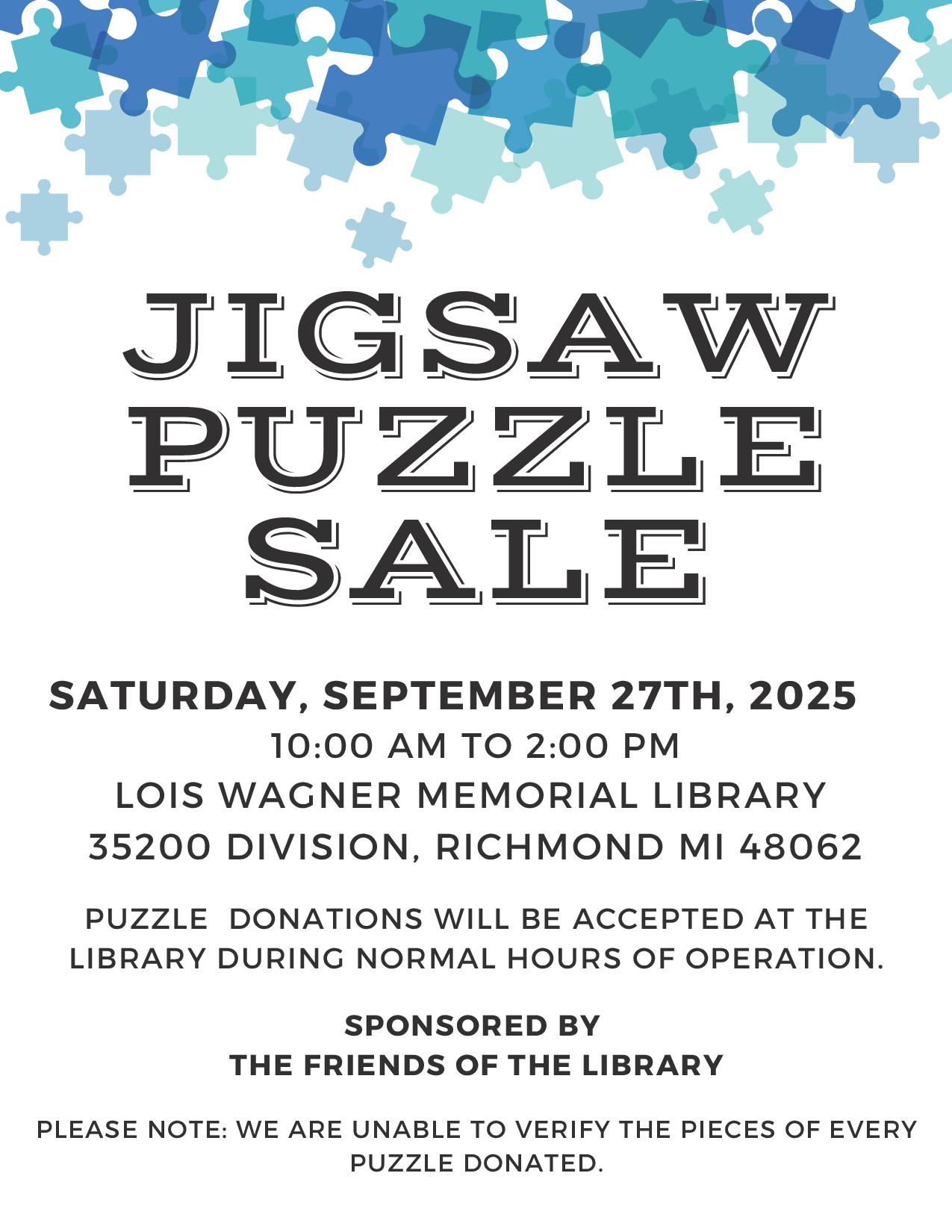 Puzzle Sale Fall 2025