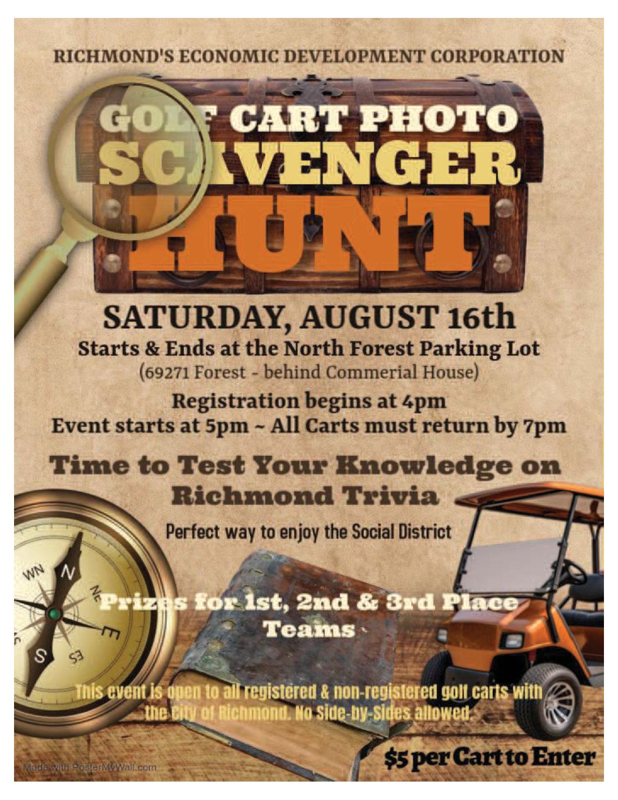 GolfCartScavengerHuntFlyer